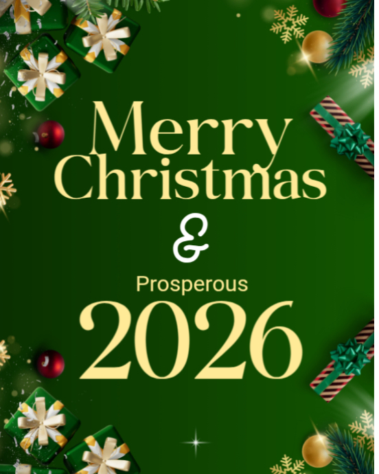 Copy of Merry Christmas and happy new year flyer template | PosterMyWall