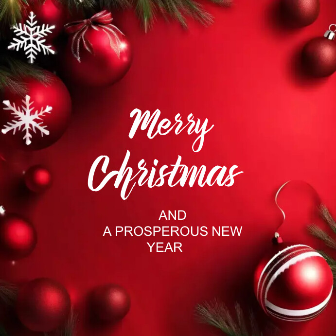 Merry Christmas and happy New Year in advance Instagram-Beitrag template