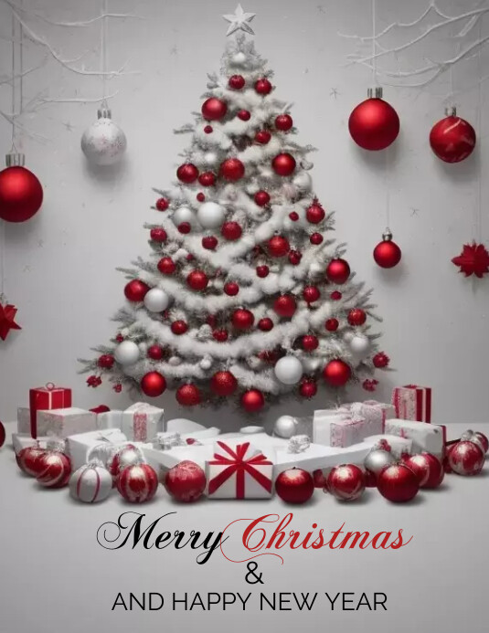 Plantilla de Merry Christmas and Happy New year in advance | PosterMyWall