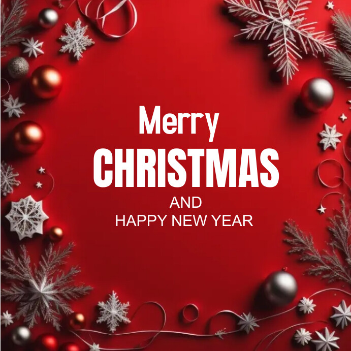 Plantilla de Merry Christmas and happy New Year in advance | PosterMyWall