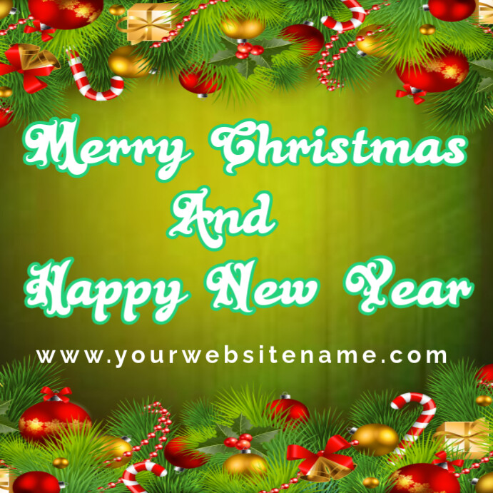 Copy of Merry Christmas and Happy New Year Instagram Post | PosterMyWall