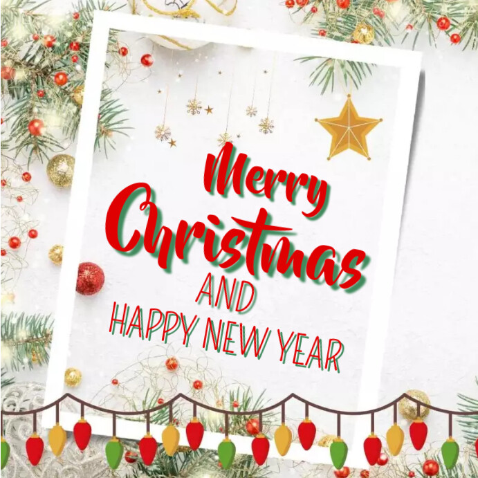 Copy of Merry Christmas And Happy New year Instagram | PosterMyWall