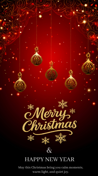 Merry Christmas And Happy New Year Instagram Story Template | PosterMyWall