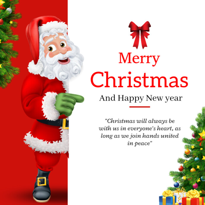 Copy of Merry Christmas and happy new year Instagram post online ...