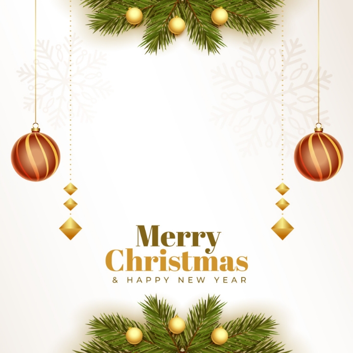 Merry Christmas and happy new year poster Template | PosterMyWall