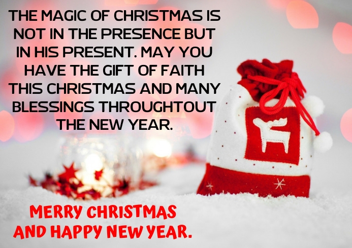 MERRY CHRISTMAS AND NEW YEAR QUOTE TEMPLATE A1