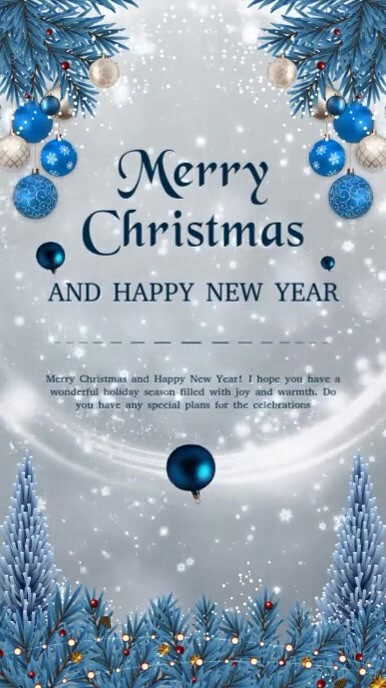 Copy of Merry Christmas and Happy New Year Video | PosterMyWall
