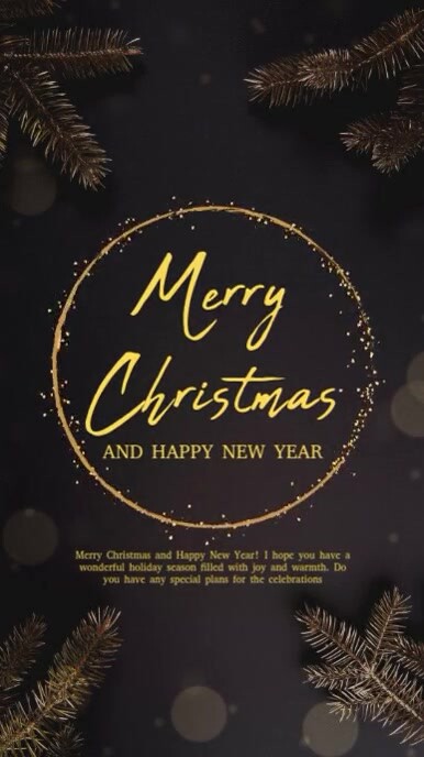 Merry Christmas and Happy New Year Video Instagram Template | PosterMyWall