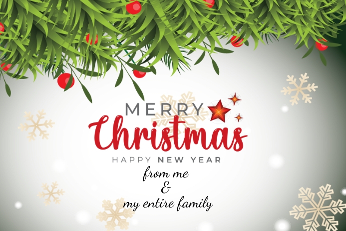 Merry christmas and new year Banner 4' × 6' template