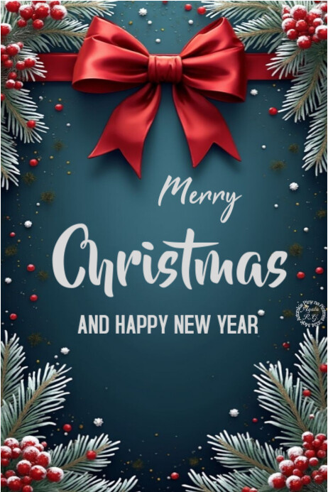 Copy of Merry Christmas And New Year Templates Online Greeting Cards ...