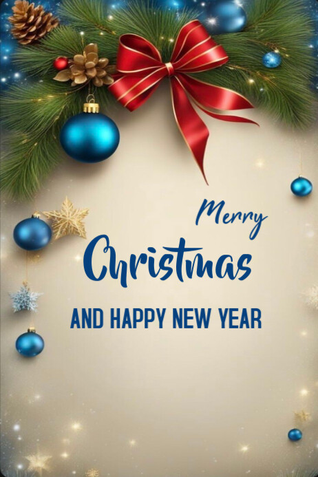 Copy of Merry Christmas And New Year Templates Online Greeting Cards ...