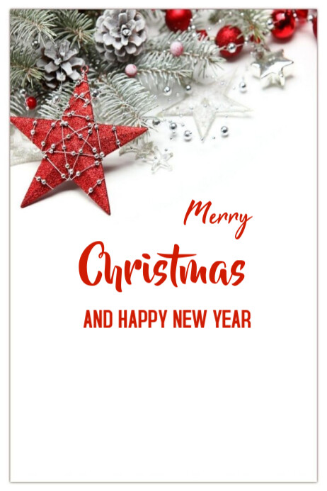 Merry Christmas And New Year Templates Online Greeting Cards Poster ...
