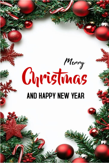 Copy of Merry Christmas And New Year Templates Online Greeting Cards ...