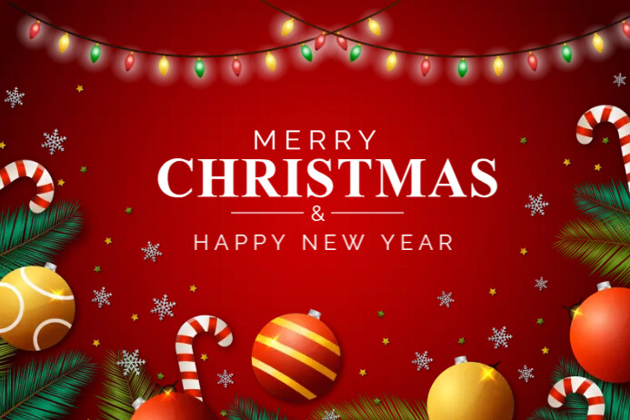 Merry Christmas Background Greetings Poster template