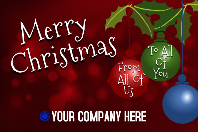 Merry Christmas Banner Template Postermywall Merry Christmas From All Of Us