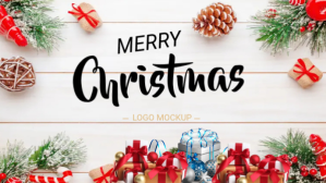 White Christmas Greeting Facebook-covervideo Template