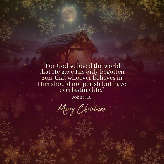 Merry Christmas Bible Verse Card Template PosterMyWall merry-christmas-bible-verse-card-template-postermywall