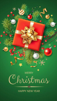 Merry Christmas boxes Business Card template