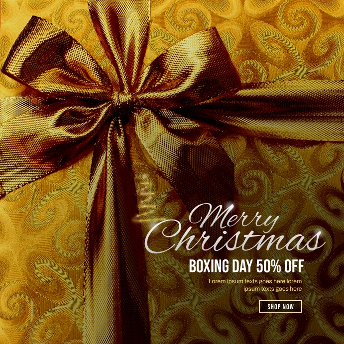 Merry Christmas Boxing Day Ad Template PosterMyWall