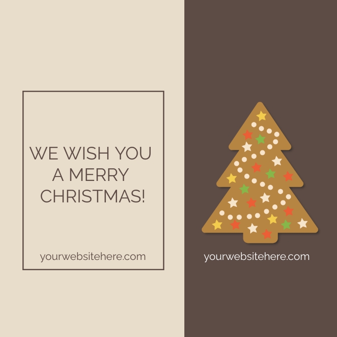 Merry Christmas Card Instagram Plasing template