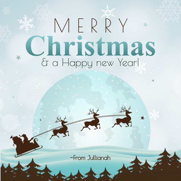 Merry Christmas Card Template | PosterMyWall