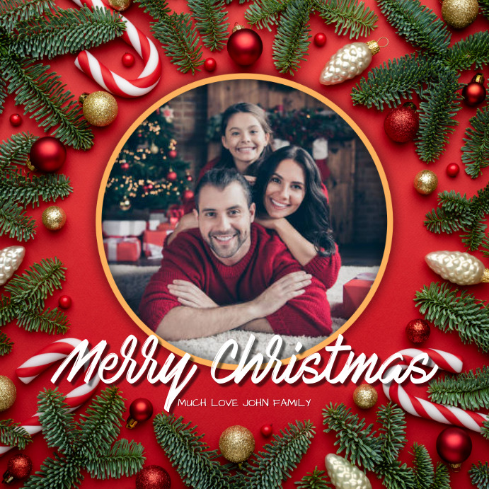 Merry Christmas Card Template | PosterMyWall