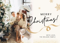 merry christmas card Postcard template