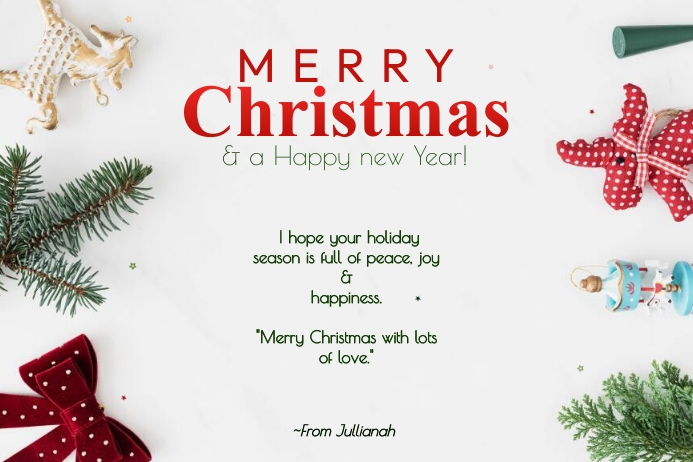 Merry Christmas Card Poster template