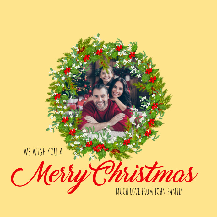 Merry Christmas Card Template | PosterMyWall