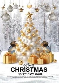 merry christmas card A6 template