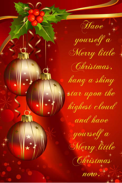 Merry Christmas Card Cartaz template