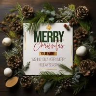 merry christmas card online Square (1:1) template