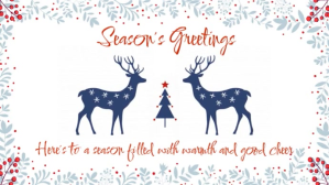 白色 Season's Greetings Presentazione Template