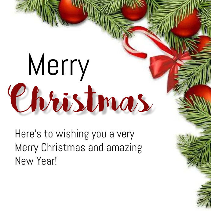 Merry Christmas cards Carré (1:1) template