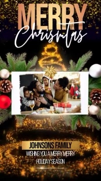 merry christmas cards photo space free Instagram Story template