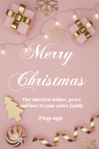 Merry Christmas celebration temple flayer poster edit celebration temple flayer poster desing Affiche template