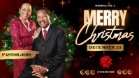 Merry Christmas church design template YouTube Thumbnail