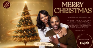 Braun Christmas Greeting from Church Facebook Shared Image Template