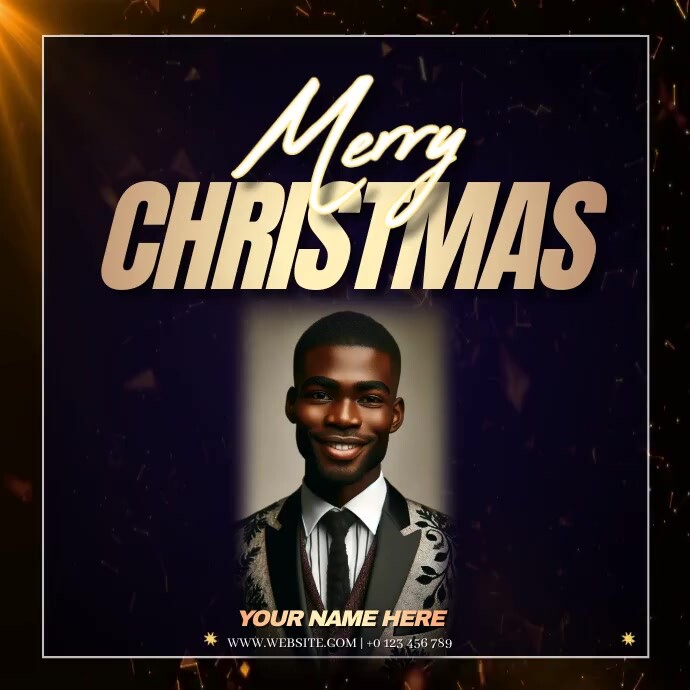 merry christmas church pastor card Square (1:1) template