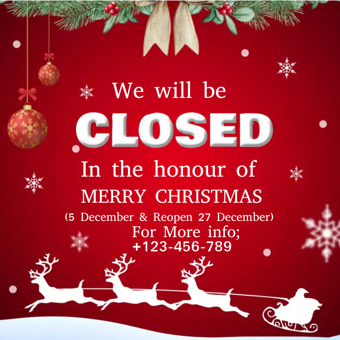 Merry christmas closed templates | PosterMyWall Merry christmas closed templates | PosterMyWall