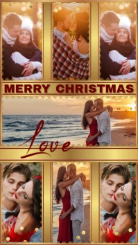 Merry Christmas collage Instagram Story template