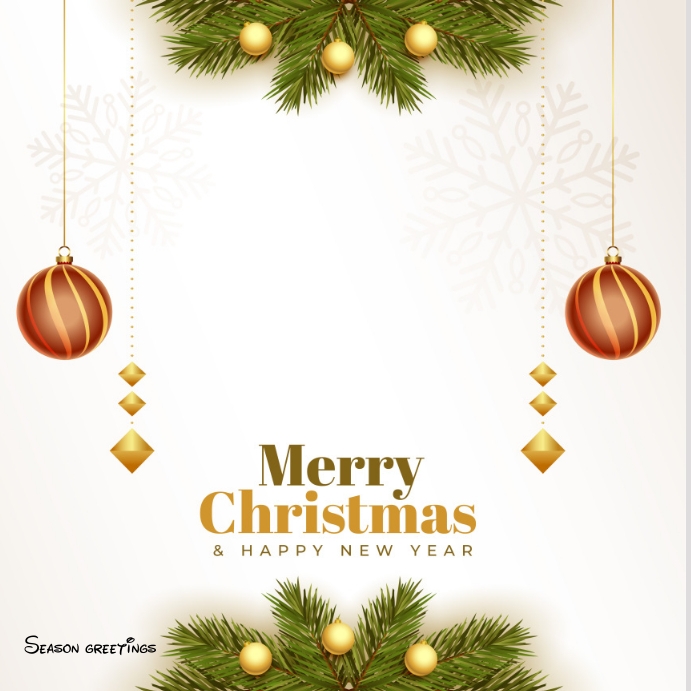 Copy of merry Christmas design & happy new year flyer | PosterMyWall