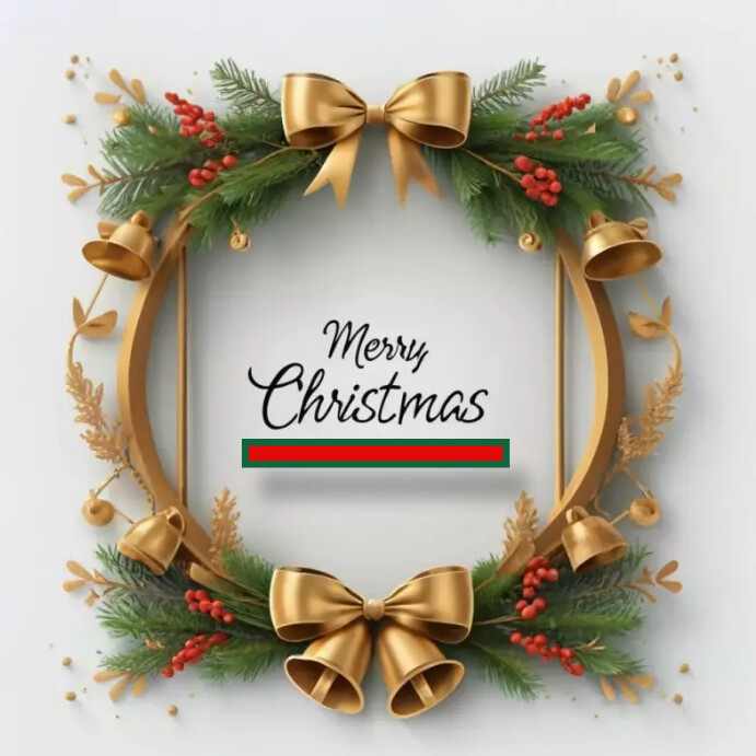 Merry Christmas Design Frame Template PosterMyWall