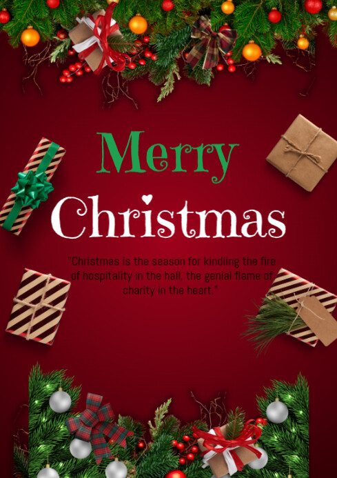 Merry Christmas A4 template