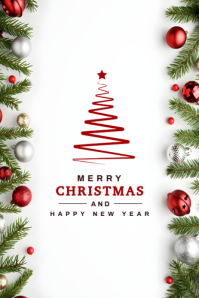 Merry Christmas Pinterest Graphic template