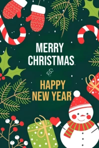 Merry Christmas Pinterest Graphic template