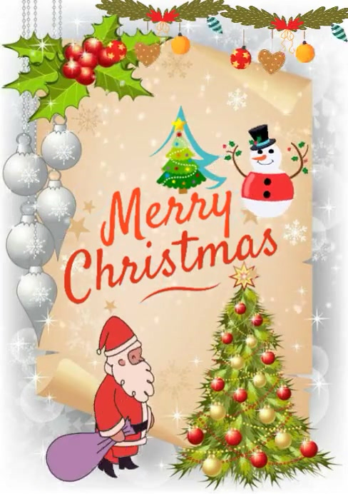 Plantilla de Merry Christmas | PosterMyWall