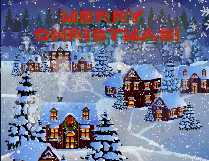 Merry Christmas Folheto (US Letter) template