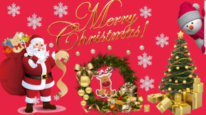 红色 Christmas YouTube Channel Cover YouTube-Kanal-Coverfoto Template
