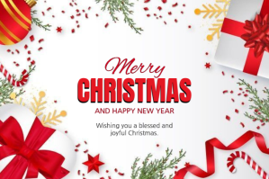 白色 Christmas Greetings Etiket Template